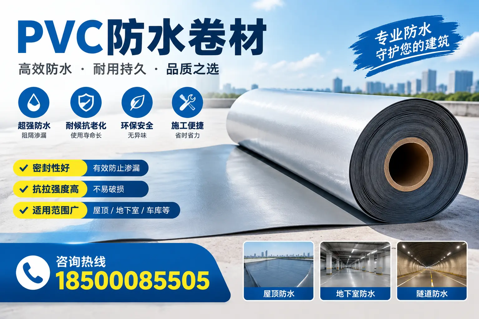 在九江选择PVC防水卷材的五大关键因素,助您做出明智决策